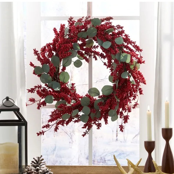 Weather-resistant Christmas wreath for outdoor decor