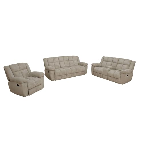 FUOROLA Ginza Microfiber Living Room Sofa Set for Living Room, Game Room, Guest Room,Dormitory, Hotel