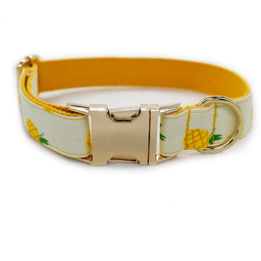 Yellow Pineapple Pet Collar