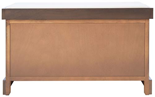 SAFAVIEH Home Collection Landers Brown 2-Drawer/Cushion Storage Bench (Fully Assembled) BCH5702C