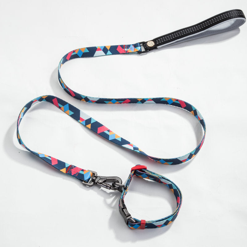 Pet leash collar