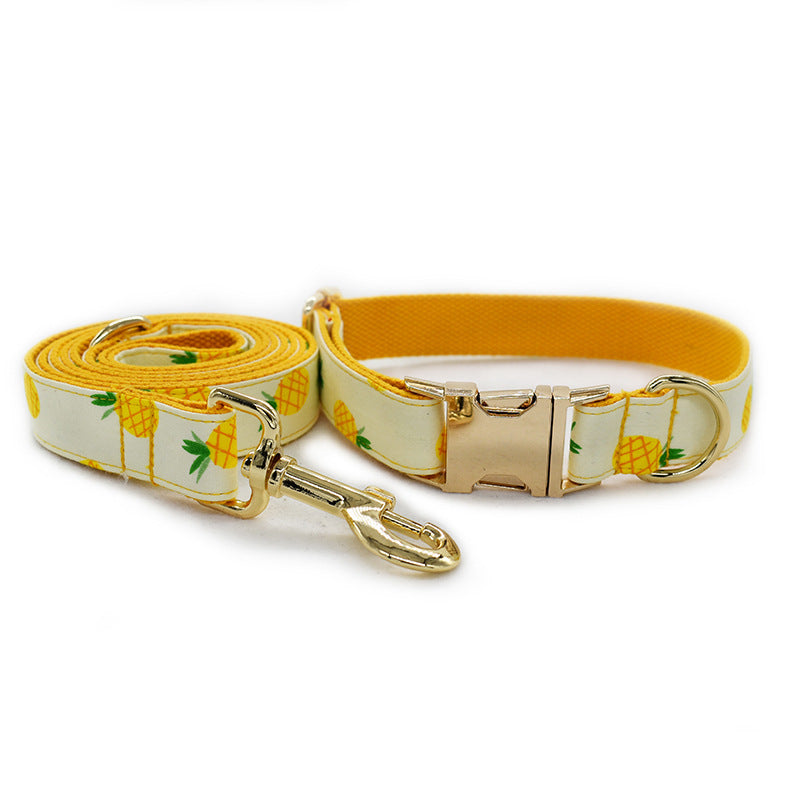 Yellow Pineapple Pet Collar