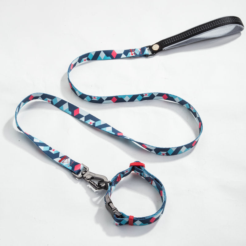 Pet leash collar