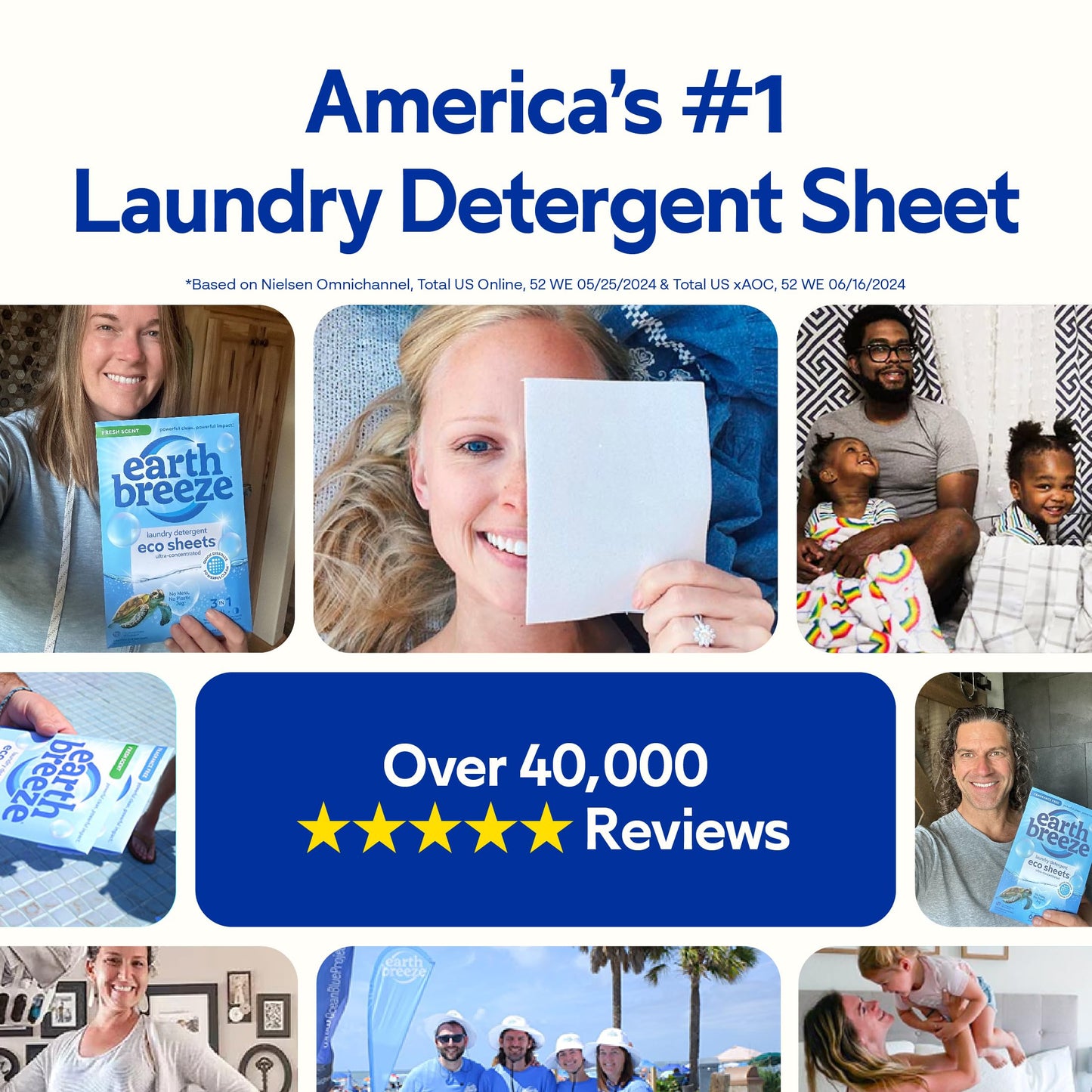 Earth Breeze Laundry Detergent Sheets - 30 Detergent Sheets - 60 Loads - Concentrated Liquidless Laundry Soap - No Plastic Jug - Fragrance-Free