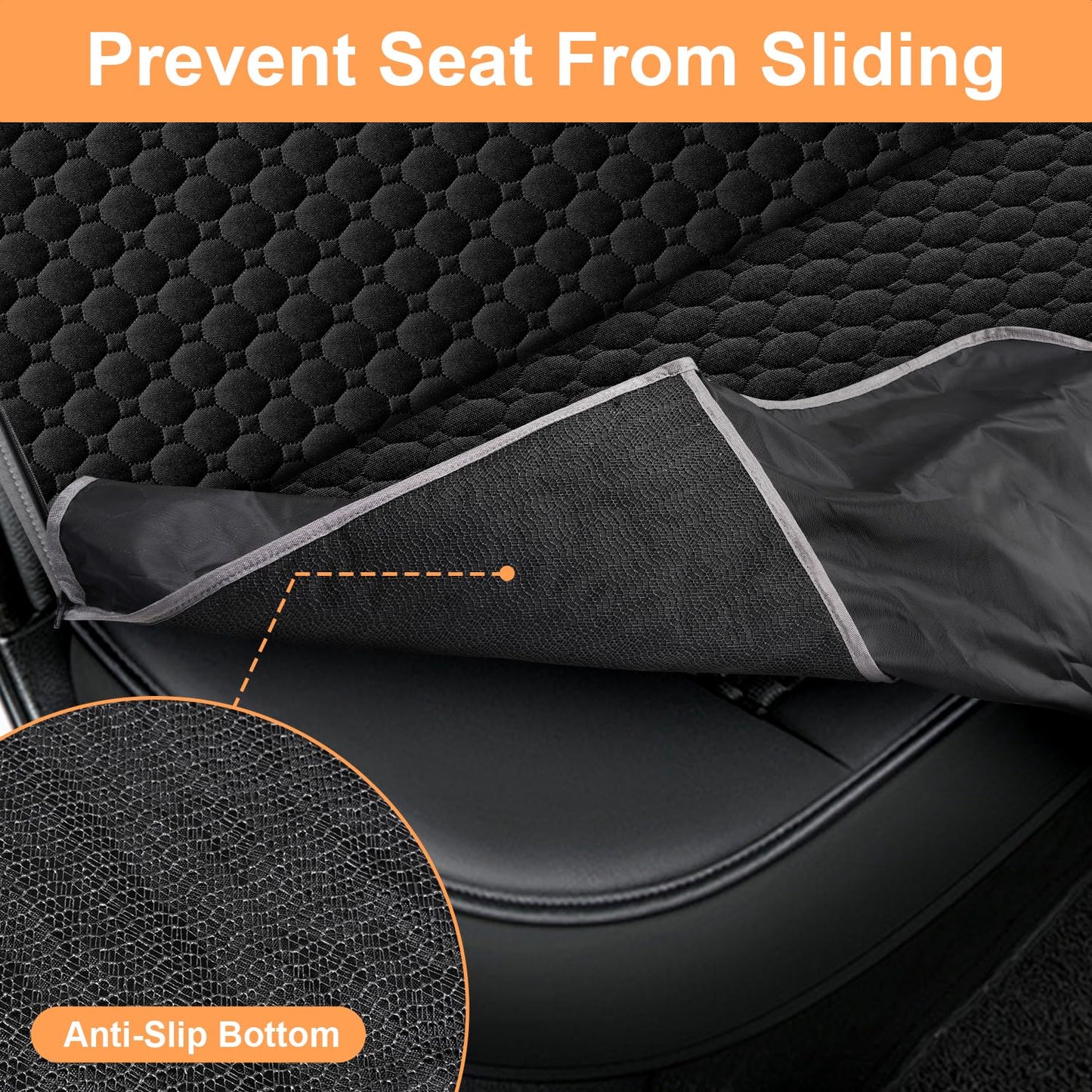 Mancro Dog Car Seat Cover for Back Seat, Waterproof Car Seat Protector for Dogs with Side Flaps, Scratchproof Dog Backseat Cover, Dog Hammock with Nonslip Bottom for SUVs, Standard(54" Wx55 L)