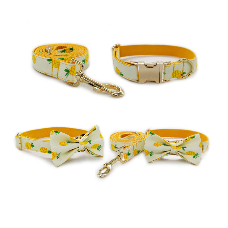 Yellow Pineapple Pet Collar