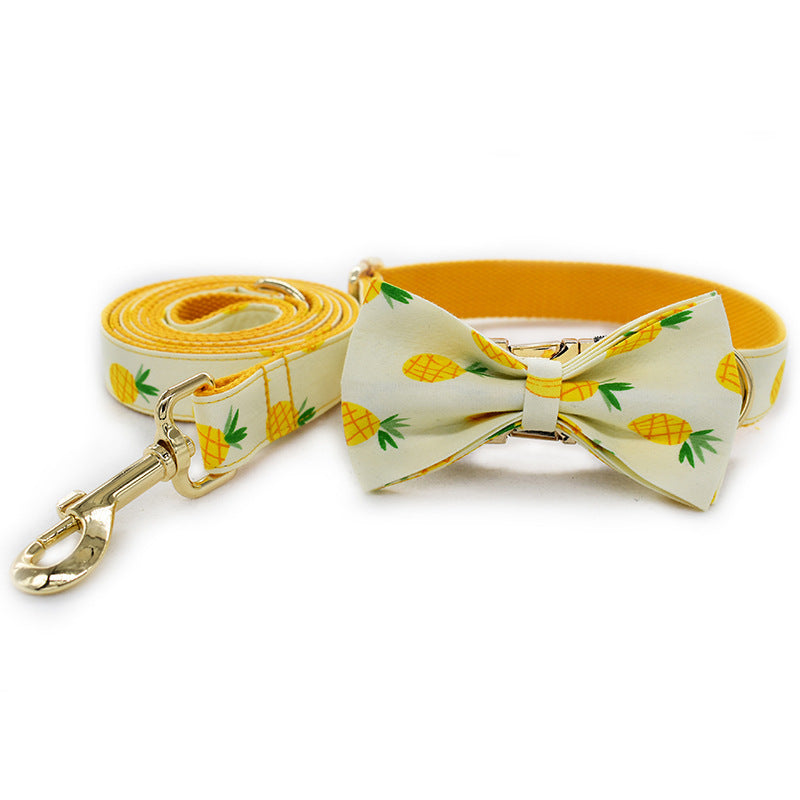 Yellow Pineapple Pet Collar